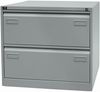 Bisley LIGHT Hängeregistraturschrank, doppelbahnig, DIN A4, 2 HR-Schubladen, Farbe silber Bild 3