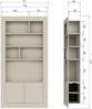 Schrank Wallcover Kiefer FSC, modernes Design mit viel Stauraum, hellgrau, 117 cm breit Bild 4