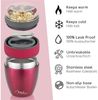 Milu Müslibox Müslibecher To Go Edelstahl 400 ml, isoliert, auslaufsicher, Müslimax Set Bild 3