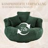 BlingBin Sitzsack Cordstoff-Sofa, Lazy Sofa (Sofa, 1 St, 108 x 108 x 52 cm), Mit drei Kissen, für Erwachsene und Kinder gleichermaßen geeignet Bild 4