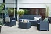 Dmora Loungeset für draußen Orillia, Outdoor-Lounge mit Couchtisch, Terrassenset mit Kissen, 113x65 h74 cm, Anthrazit Bild 2