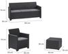 Dmora Loungeset für draußen Orillia, Outdoor-Lounge mit Couchtisch, Terrassenset mit Kissen, 113x65 h74 cm, Anthrazit Bild 3