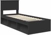 vidaXL Bettrahmen Schwarz 75 x 190 cm Massives Kiefernholz 3410664 Bild 4