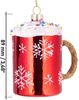 BRUBAKER Christbaumschmuck Kunstvolle Weihnachtskugel Tasse mit Streuseln, mundgeblasene Weihnachtsdekoration aus Glas, handbemalt - ca. 9 cm Bild 3
