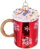 BRUBAKER Christbaumschmuck Kunstvolle Weihnachtskugel Tasse mit Streuseln, mundgeblasene Weihnachtsdekoration aus Glas, handbemalt - ca. 9 cm Bild 2