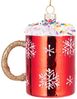 BRUBAKER Christbaumschmuck Kunstvolle Weihnachtskugel Tasse mit Streuseln, mundgeblasene Weihnachtsdekoration aus Glas, handbemalt - ca. 9 cm Bild 4