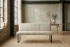KAWOLA Esszimmerbank ELEEN Leder hellgrau 163cm 85 x 69 x 163 cm Bild 4