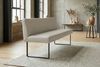 KAWOLA Esszimmerbank ELEEN Leder hellgrau 163cm 85 x 69 x 163 cm Bild 5