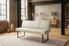KAWOLA Esszimmerbank ELEEN Leder hellgrau 163cm 85 x 69 x 163 cm Bild 2