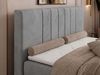 Boxspringbett INERO 200x200 mit Matratze H4 und Topper T25, 7-Zonen-Multipocket-Kern, zwei Bettkästen, Doppelbett, gepolstert Kopfteil - Hellgrau Velvet Bild 5