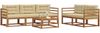 vidaXL Outdoor-Sofagarnitur mit Kissen 6 pcs Natur und Beige 3367181 Bild 3