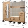 ABIKS MÖBEL Garderoben-Set ARTIN Set 13 Garderobe mit gepolsterten Paneelen, Industriell Design Bild 4