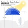 COSTWAY Campingstuhl, mit Sonnenschirm, Getränkehalter & Kühltasche, faltbar Bild 3