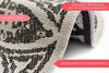 In- und Outdoor Wendeteppich Rund Lilja - schwarz creme - 140 cm Durchmesser Bild 2