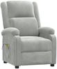 vidaXL Massagesessel Elektrisch Hellgrau Samt 3098404 Bild 3