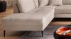 Massivart® Wohnlandschaft SUMMER Cord beige / 360 cm, Cordsofa / Nosagunterfederung / schwarze Metallbeine Bild 3