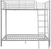 Vente-unique - GEMINI Bett Metall Silberfarben - B 140 cm x H 185 cm x L 199 cm Bild 3