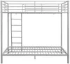 Vente-unique - GEMINI Bett Metall Silberfarben - B 140 cm x H 185 cm x L 199 cm Bild 4