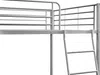 Vente-unique - GEMINI Bett Metall Silberfarben - B 140 cm x H 185 cm x L 199 cm Bild 5