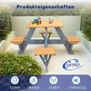 Coemo Kindersitzgruppe Romy Picknicktisch Holz Sitzgarnitur Gartentisch Braun Bild 3