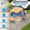 Coemo Kindersitzgruppe Romy Picknicktisch Holz Sitzgarnitur Gartentisch Braun Bild 2
