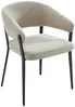 Vente-unique - AVRELA Stuhl Stoff Beige - B 55 cm x H 77 cm x L 56 cm Bild 4