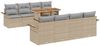 vidaXL Gartensofa-set mit Kissen 7 pcs Beige und Hellgrau Poly-Rattan 3349307 Bild 2