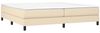 vidaXL Boxspringbett mit Matratze Creme 200x200 cm Stoff, Härtegrad: H2 [3144106] Bild 3