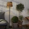 LED Solar-Stehlampe ,Cesta', Wasserhyazinthen-Optik, Dämmerungssensor, matt schwarz, 127cm Bild 4