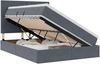 vidaXL Aufbewahrungsbett mit Matratze Dunkelgrau 140 x 200 cm Samt 3371974 Bild 2