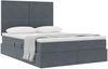 vidaXL Aufbewahrungsbett mit Matratze Dunkelgrau 140 x 200 cm Samt 3371974 Bild 3