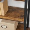 Vasagle Bücherregal mit 4 Ebenen, Holzspanplatte, Stahl, Braun/Schwarz, Maße: 66 x 30 x 120 cm Bild 3