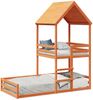 vidaXL Etagenbett mit Dach Wachsbraun 90x190 cm Massivholz Kiefer 3282398 Bild 2
