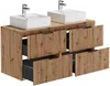 Vente-unique - ZEVARA Bathroom furniture set Holz, Platte Beige - B 46 cm x H 57 cm x L 120 cm Bild 3