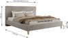 Design Polsterbett LUMARO CLASSIC 200 x 200 cm mit Lattenrost & 12cm hohen Füßen, Doppelbett mit Kopfteil, Konfigurierbar, Pocket Matratze - Hellgrau Plüsch - VIRE LUX Bild 4