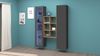 Wohnwand >Benevent< (3-teilig) in Anthrazit matt - 140x180x30 (BxHxT) Bild 2