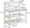 Pflanztisch HWC-N55, Gärtnertisch Blumentisch Pflanzregal, Holz FSC®-zertifiziert verzinkte Platte, 117x102x56cm ~ weiß Bild 3