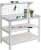 Pflanztisch HWC-N55, Gärtnertisch Blumentisch Pflanzregal, Holz FSC®-zertifiziert verzinkte Platte, 117x102x56cm ~ weiß Bild 1