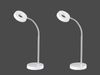 Moderne LED Schreibtischleuchten 2er SET flexibel & biegsam 1 flammig in Weiß Bild 2