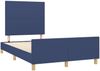vidaXL Polsterbett mit hohem Kopfteil Stoff Blau 120x200 cm Bild 4