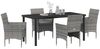 vidaXL Garten Essgruppe mit Kissen 5 pcs Grau Poly-Rattan 3379733 Bild 3