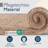 Beautissu Badvorleger rutschfest Waschbar 80x50 cm – Duschvorleger Hochflor Badematte rutschfest Shaggy – Flauschig Badvorleger Badezimmerteppich – Badezimmer Badematte Natur BeauMare FL Bild 4