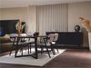 Casa Padrino Luxus Esszimmer Stuhl mit Armlehnen Weiß / Schwarz H. 85 cm - Esszimmer Möbel Bild 5
