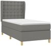 Boxspringbett mit Matratze Stoff Dunkelgrau 90x190 cm, Härtegrad: H2 [3128806] Bild 3