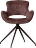 Esszimmerstuhl Eliva Samt, modern drehbar mit Metallgestell, lila, 2er-Set, gepolstert Bild 4