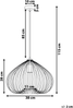 'Tordino' Hängeleuchte Kupfer Metall Schirm mit Gitter Glühbirnen-Optik Glockenform Industrie Design Bild 2