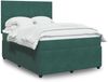 vidaXL Boxspringbett mit Matratze Dunkelgrün 140x200 cm Samt 3292355 Bild 1