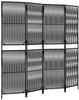 vidaXL Paravent 4-tlg. Schwarz Poly Rattan 365376 Bild 2