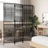 vidaXL Paravent 4-tlg. Schwarz Poly Rattan 365376 Bild 3