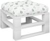 vidaXL Palettenkissen Blattmuster 50x50x12 cm Stoff 360443 Bild 3
